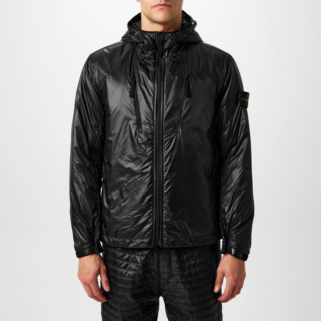 Stone Island Light Packable Blouson Jacket With Hood - Black V0029